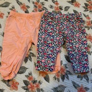 2 pair of carters baby girl pants